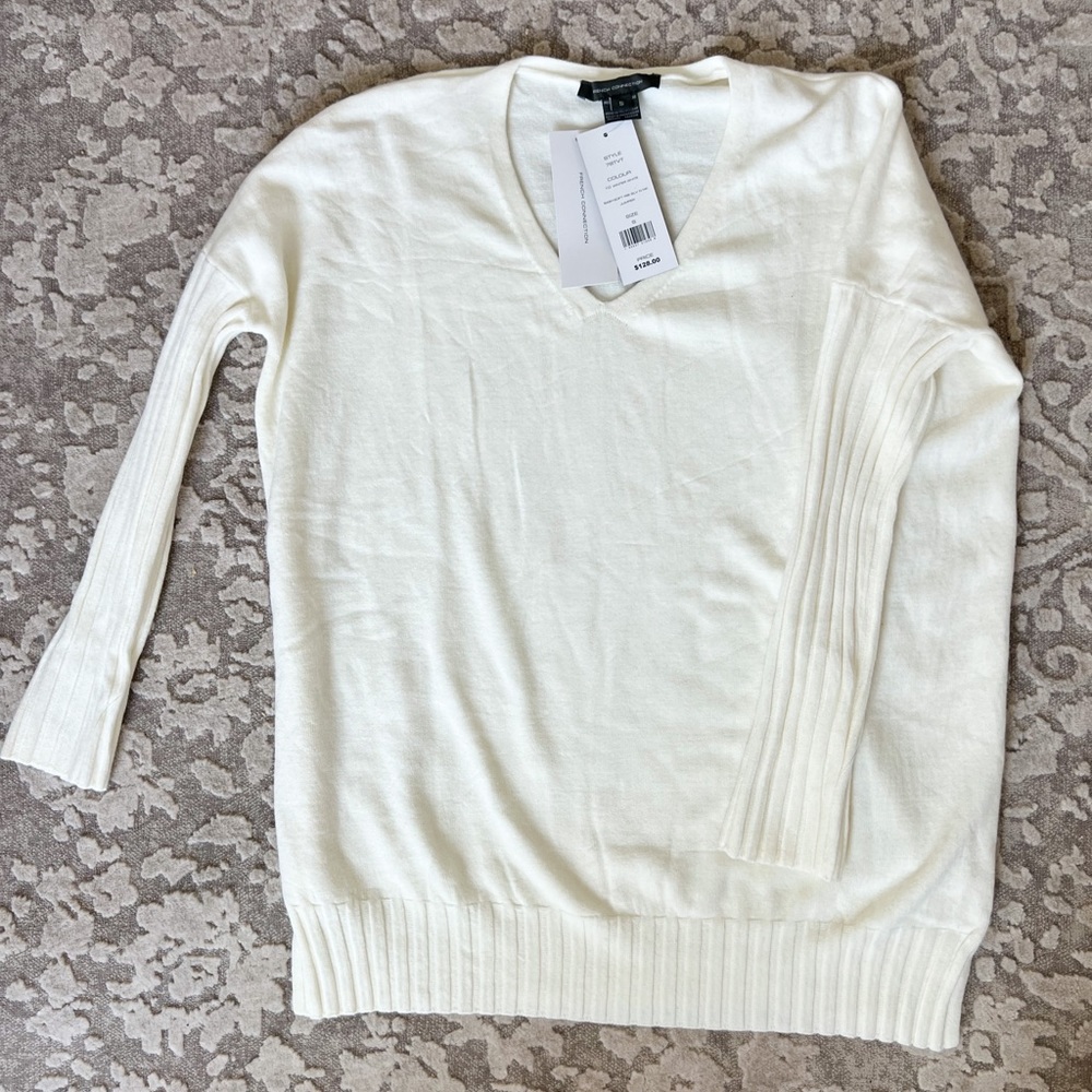 French Connection white sweater